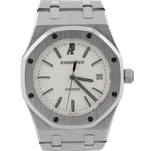 Audemars Piguet Royal Oak WHITE 39mm Stainless Steel Date Watch 15300ST