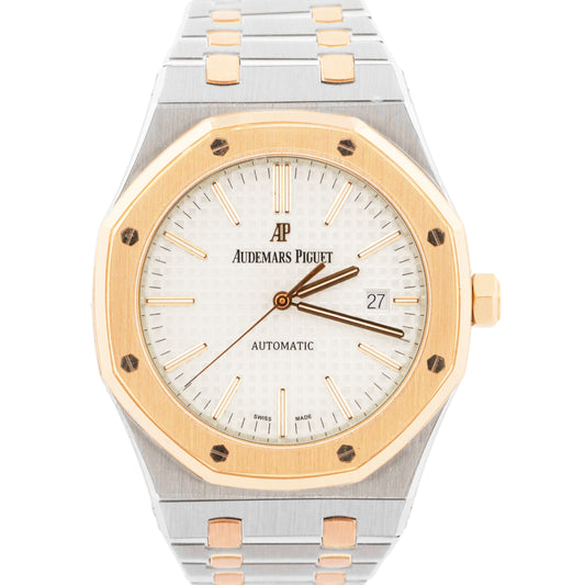 Audemars Piguet Royal Oak WHITE Steel 18K Gold 41mm 15400SR.OO.1220SR.01 BOX
