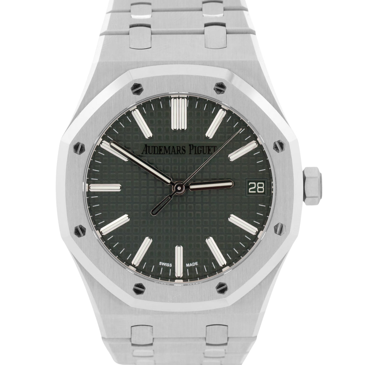 2025 Audemars Piguet Royal Oak Green 41mm Steel 15510ST.OO.1320ST.09 Box Papers