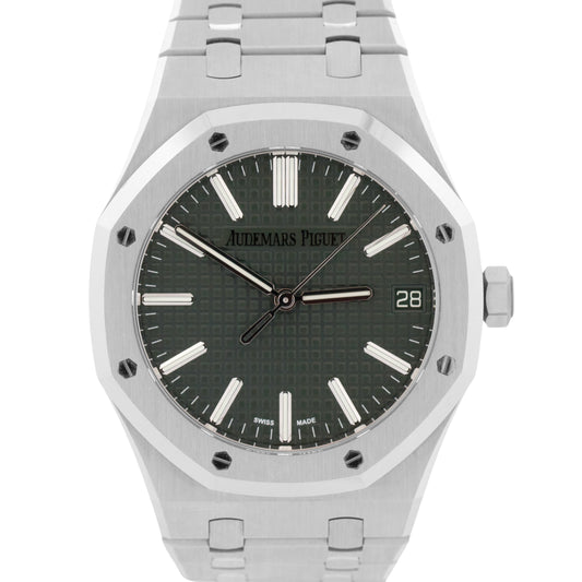 2025 Audemars Piguet Royal Oak 15510ST.OO.1320ST.09 Green 41mm Steel Box Papers