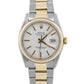 1979 Rolex DateJust 16013 White 18K Yellow Gold Steel Fluted Oyster 36mm Watch