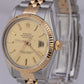 Rolex DateJust 36mm Champagne Yellow Gold Stainless Two-Tone Watch 16013