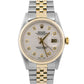 Rolex DateJust SILVER DIAMOND Two-Tone 18K Yellow Gold Steel JUBILEE 36mm 16013