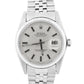 Rolex DateJust 36mm SILVER Stainless Steel 18K White Gold JUBILEE Fluted 16014