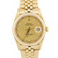 VINTAGE 1986 Rolex DateJust 36mm CHAMPAGNE DIAMOND 18K Yellow Gold JUBILEE 16018