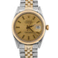 1963 Rolex DateJust 1601 Champagne 18K Yellow Gold Steel Jubilee 36mm Watch