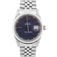 PAPERS Rolex DateJust 36mm BLUE Stainless Steel Engine-Turned JUBILEE 16030 BOX