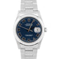 Rolex DateJust 36mm BLUE ROMAN Smooth Stainless Steel OYSTER Watch 16200