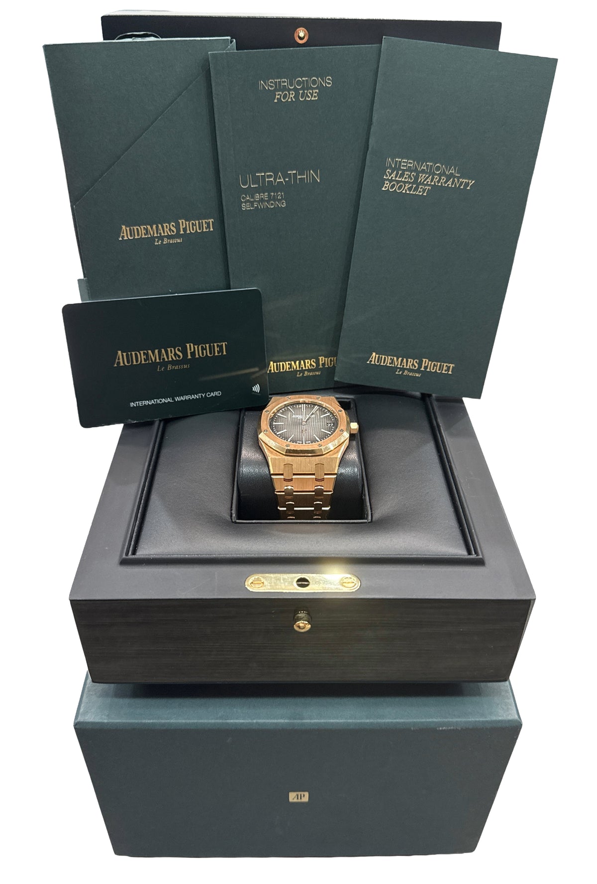 Audemars Piguet Royal Oak 16202OR 18K Rose Gold Ombre Extra Thin 39mm Box Papers