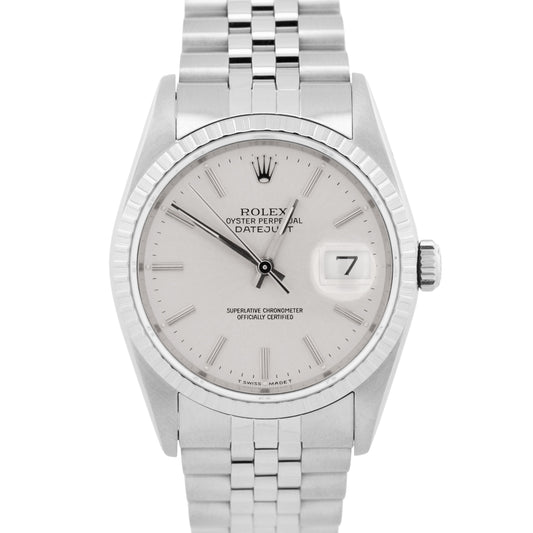 2018 RSC Rolex DateJust 36mm SILVER Stainless Steel JUBILEE Automatic 16220