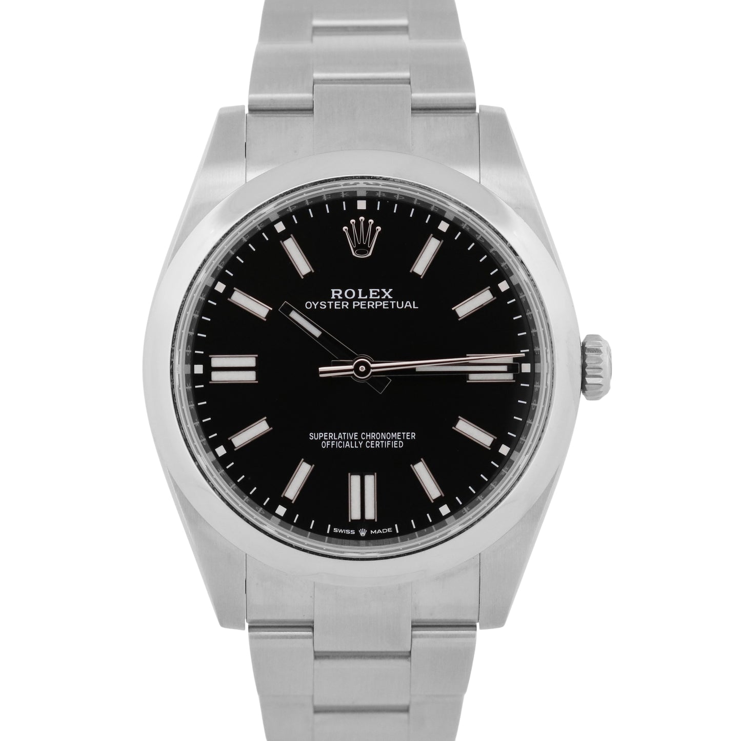 UNWORN 2023 PAPERS Rolex DateJust 41 BLACK Steel OYSTER 41mm 126300 NOS BOX