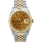 Rolex DateJust 36mm CHAMPAGNE Two-Tone 18K Gold NO HOLES JUBILEE 16233 Watch