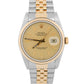 1988 Rolex DateJust 16233 36mm Champagne Two-Tone 18K Gold Steel Jubilee Watch