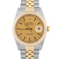 1990 PAPERS Rolex DateJust CHAMPAGNE 18K Gold Steel JUBILEE 36mm 16233 Watch BOX