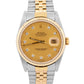 Rolex DateJust 36mm CHAMPAGNE DIAMOND 18K Yellow Gold Steel JUBILEE Watch 16233