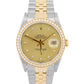 Rolex DateJust 36mm CHAMPAGNE DIAMOND 18K Yellow Gold Steel JUBILEE 16233 Watch