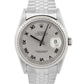 Rolex DateJust SILVER ROMAN Stainless Steel 18K Gold NO-HOLES 36mm 16234 Watch
