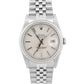 Rolex DateJust SILVER LINEN 36mm Stainless Steel 18K White Gold JUBILEE 16234