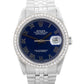 1990 Rolex DateJust 16234 36mm Blue Roman Diamond Steel Automatic Jubilee Watch