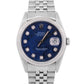 Rolex DateJust 36mm FACTORY SODALITE DIAMOND Blue 18K Gold Steel JUBILEE 16234