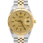 VINTAGE Rolex DateJust 36mm CHAMPAGNE Turn-O-Graph JUBILEE Steel 18K Gold 1625
