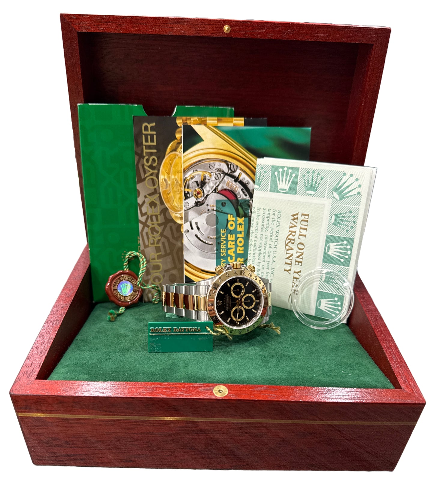 UNPOLISHED PAPERS Rolex Daytona Cosmograph BLACK 18K Gold ZENITH Steel 16523 BOX