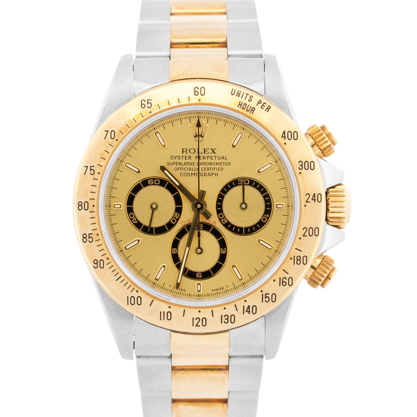 1996 Rolex Daytona Cosmograph CHAMPAGNE 18K Yellow Gold Steel 16523 BOX