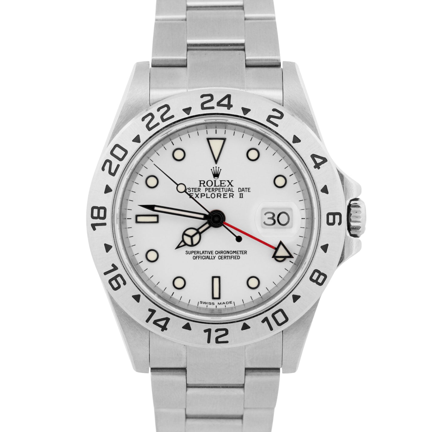 2019 RSC PAPERS Rolex Explorer II POLAR White 40mm NO-HOLES Steel 16570 BOX