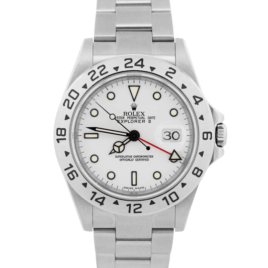 2019 RSC PAPERS Rolex Explorer II POLAR White 40mm NO-HOLES Steel 16570 BOX