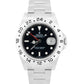 NOS STICKERED Rolex Explorer II 40mm 3186 BLACK Red Steel REHAUT 16570 Watch