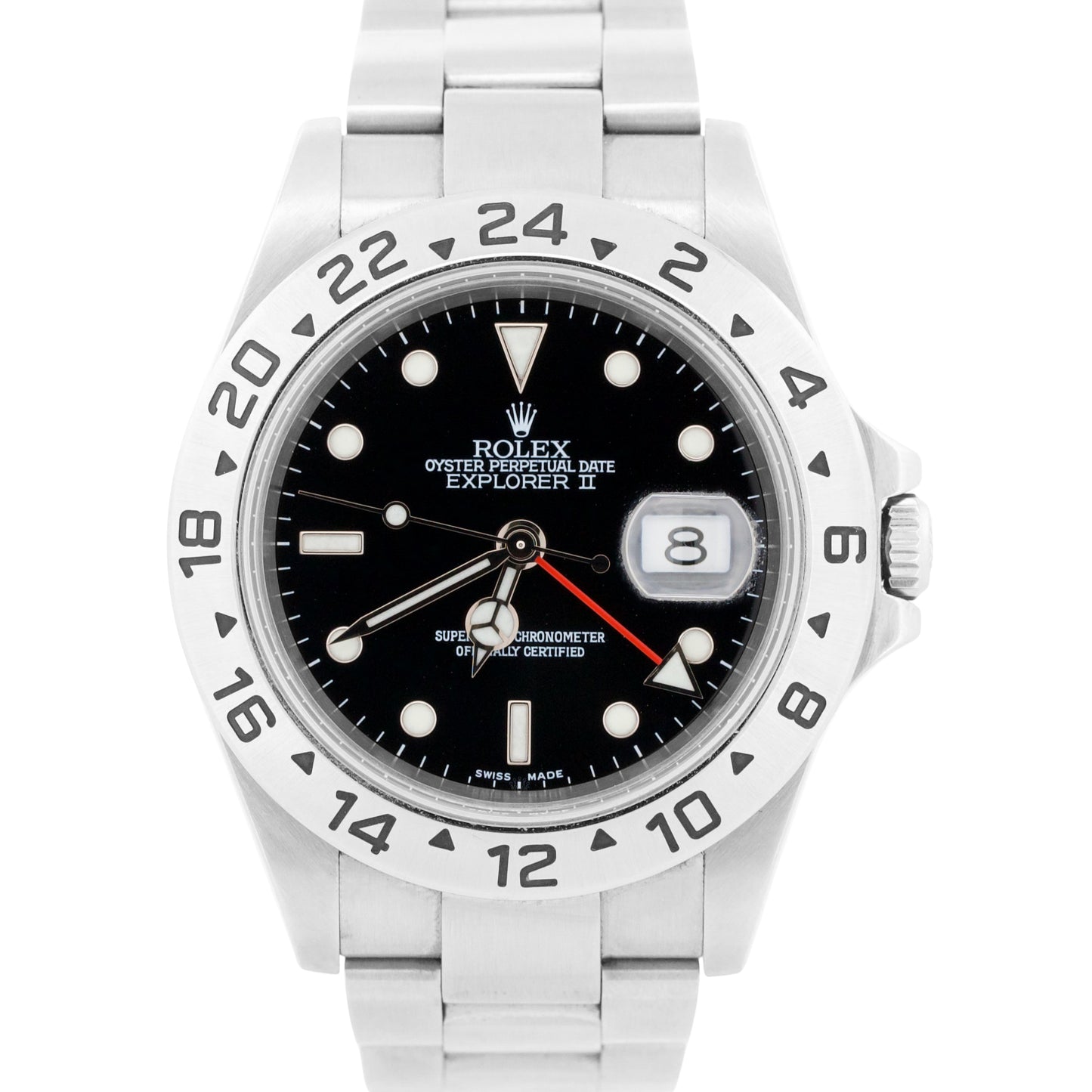 PAPERS Rolex Explorer II 40mm BLACK Stainless Steel NO-HOLES 16570 Watch BOX