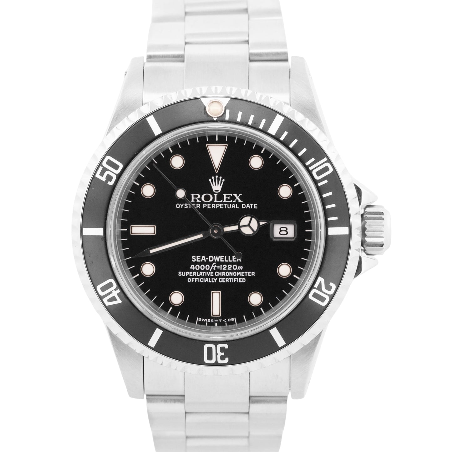 PAPERS Rolex Sea-Dweller BLACK 40mm Stainless Steel Oyster 16600 Dive Watch BOX