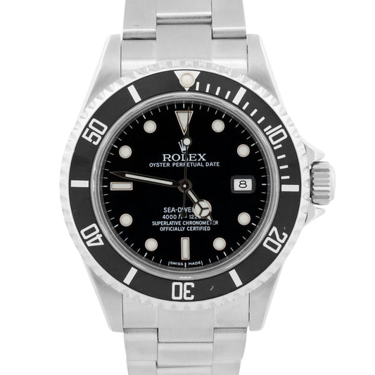 Rolex Sea-Dweller 16600 40mm Black Oyster No-Holes Steel 2018 RSC Watch Box