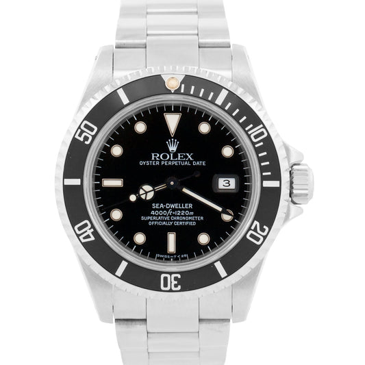 1996 Rolex Sea-Dweller 16600 40mm Black Oyster Stainless Steel Date Watch
