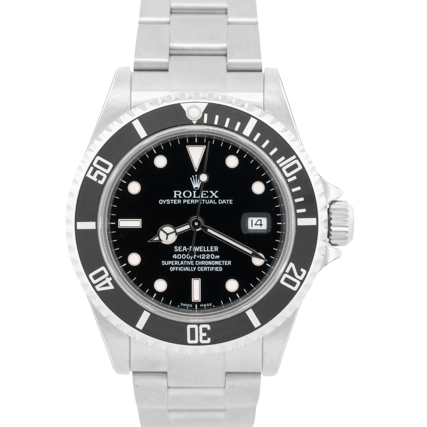 NEW STICKERED Rolex Sea-Dweller 16600 40mm Black Oyster NOS Steel Watch BOX
