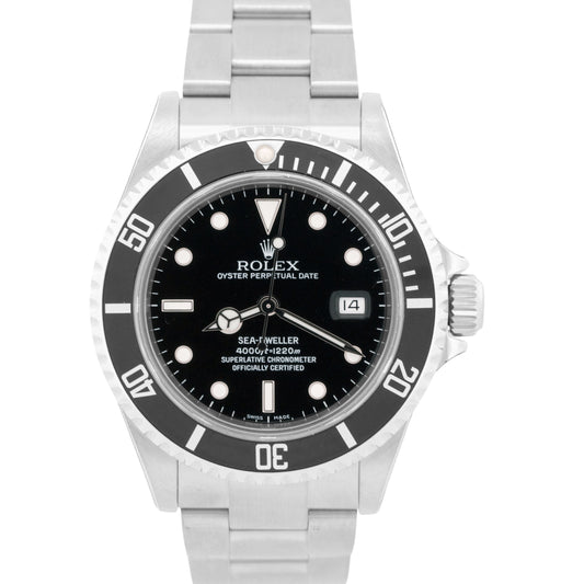 NEW STICKERED Rolex Sea-Dweller 16600 40mm Black Oyster NOS Steel Watch BOX