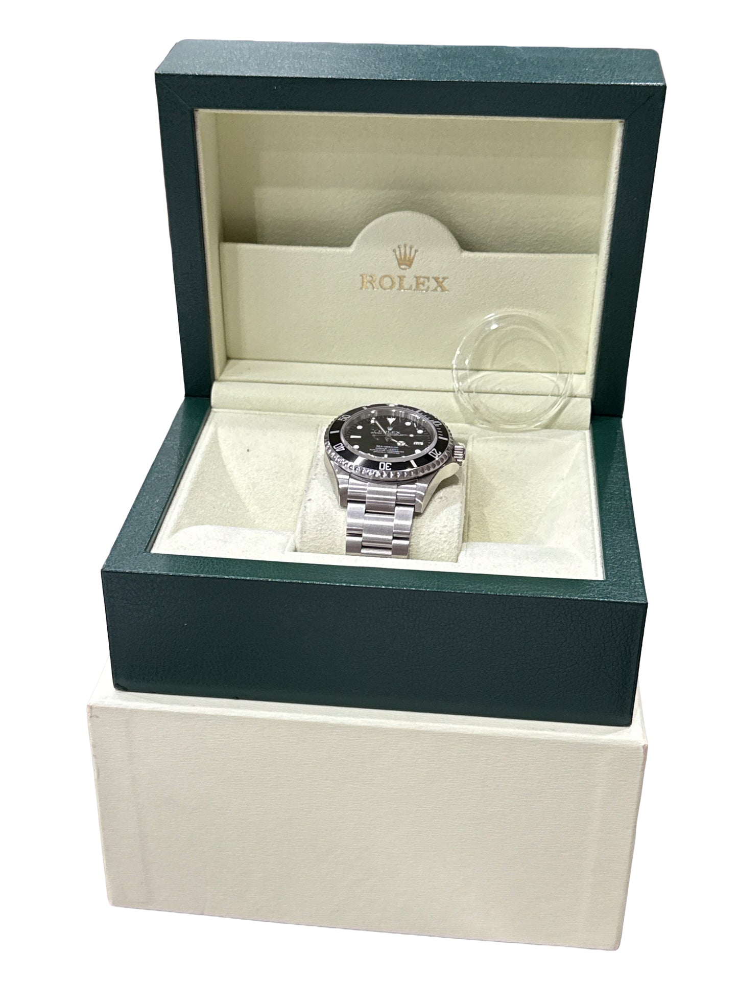 NEW STICKERED Rolex Sea-Dweller 16600 40mm Black Oyster NOS Steel Watch BOX