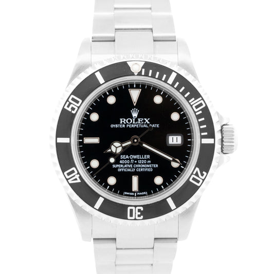 2025 RSC PAPERS Rolex Sea-Dweller Black 40mm Stainless Steel Watch 16600 BOX