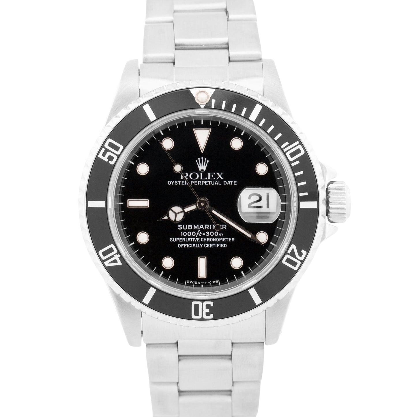 1998 PAPERS Rolex Submariner Date BLACK Stainless Steel 40mm 16610 Oyster BOX