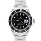 Rolex Submariner Date BLACK Stainless Steel REHAUT No-Holes 40mm 16610 BOX
