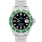 UNPOLISHED Rolex Submariner Date KERMIT Green Steel NO-HOLES 40mm 16610 LV BOX