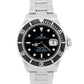 Rolex Submariner Date 16610 Rehaut No-Holes Black Stainless Steel 40mm Watch Box