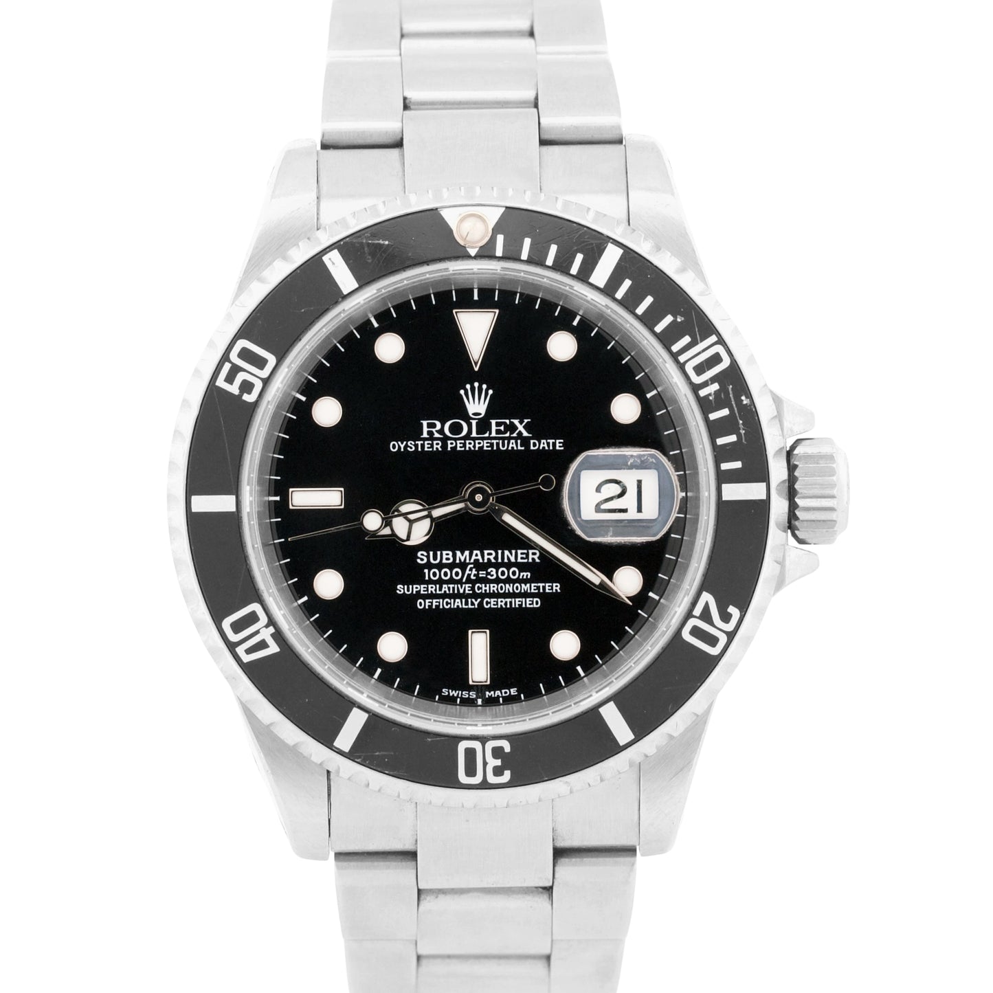 UNPOLISHED 2020 RSC PAPERS Rolex Submariner Date BLACK Steel 40mm 16610 BOX