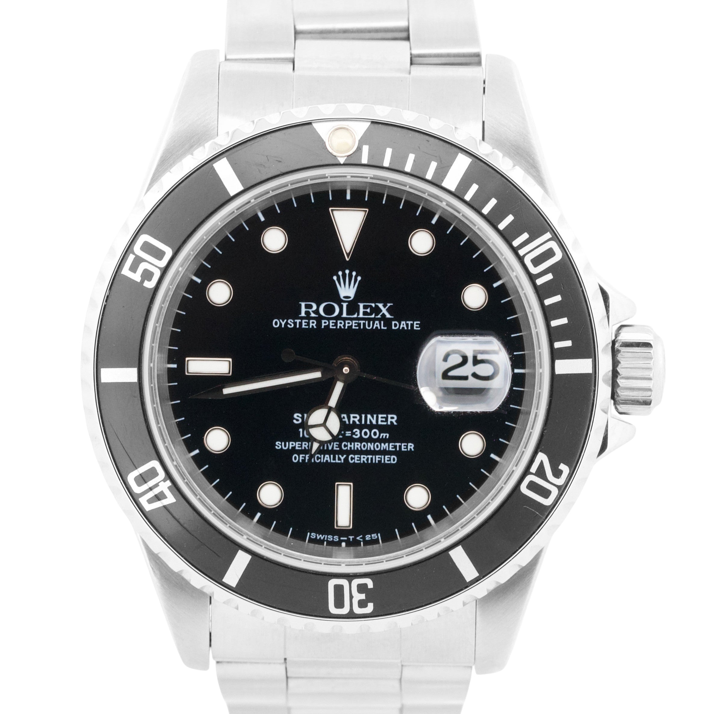 1996 Rolex Submariner Date BLACK Stainless Steel 40mm Oyster Dive
