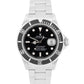Rolex Submariner Date NO-HOLES Stainless Steel Black REHAUT 40mm 16610T Watch