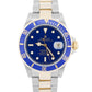 Rolex Submariner Date BLUE 40mm 18K GOLD BUCKLE Stainless Steel 16613 Watch