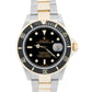 2000 Rolex Submariner Date 16613 Black 18K Yellow Gold Two-Tone Steel 40mm Watch