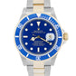 2001 Rolex Submariner Date 40mm BLUE 18K Stainless Steel GOLD BUCKLE 16613 Watch