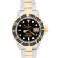 2017 RSC Rolex Submariner Date 40mm BLACK 18K Yellow Gold NO-HOLES Steel 16613