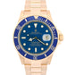 MINT 1993 Rolex Submariner Date BLUE 18K Yellow Gold 40mm Watch 16618 Watch